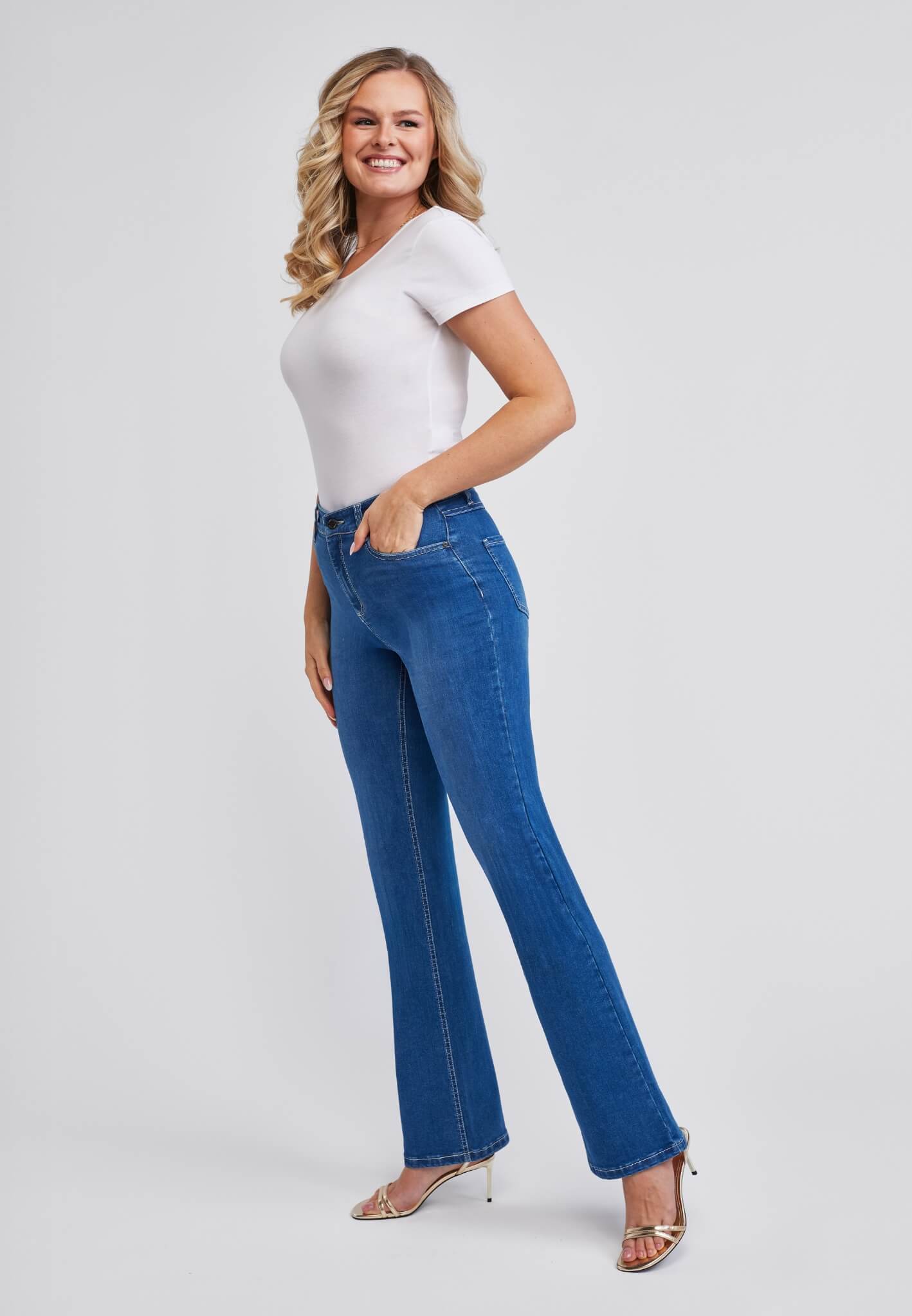 wonderjeans High Waist Bootcut Authentic Brilliant Blue