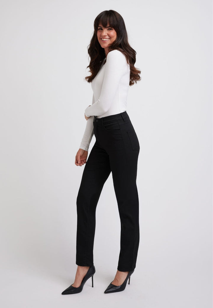 wonderjeans High Waist Straight Black Techno Premium